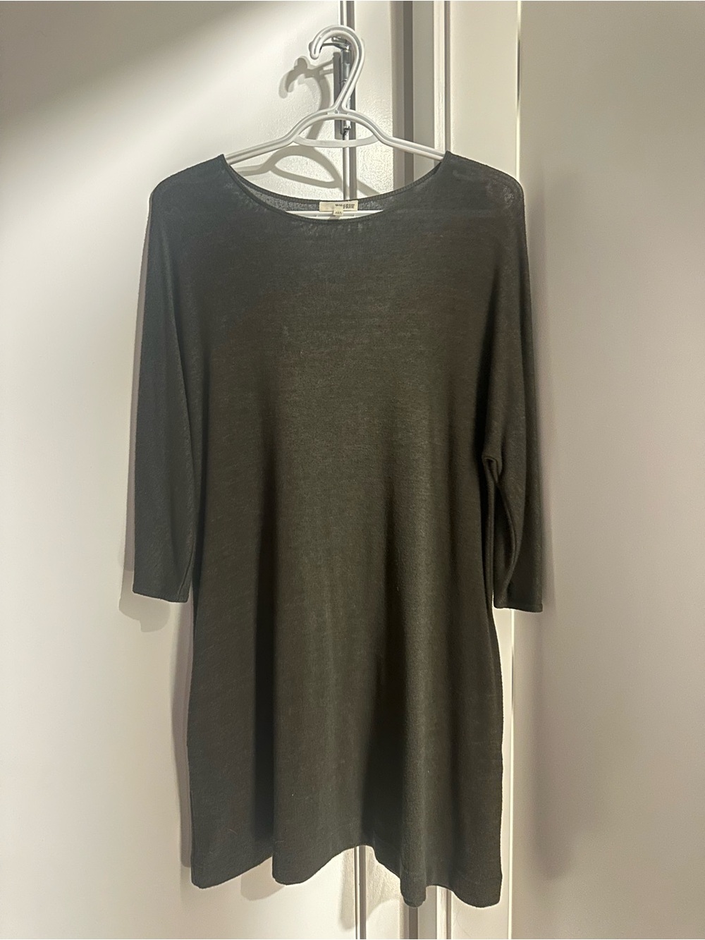 Wilfred Olive Green Long Scoop-Neck Top